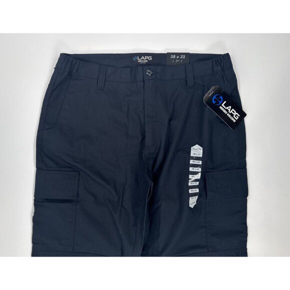 LAPG Tactical Pants Mens 38x32 Navy Blue Ripstop Core Cargo Gusseted Police NEW - Picture 3 of 9